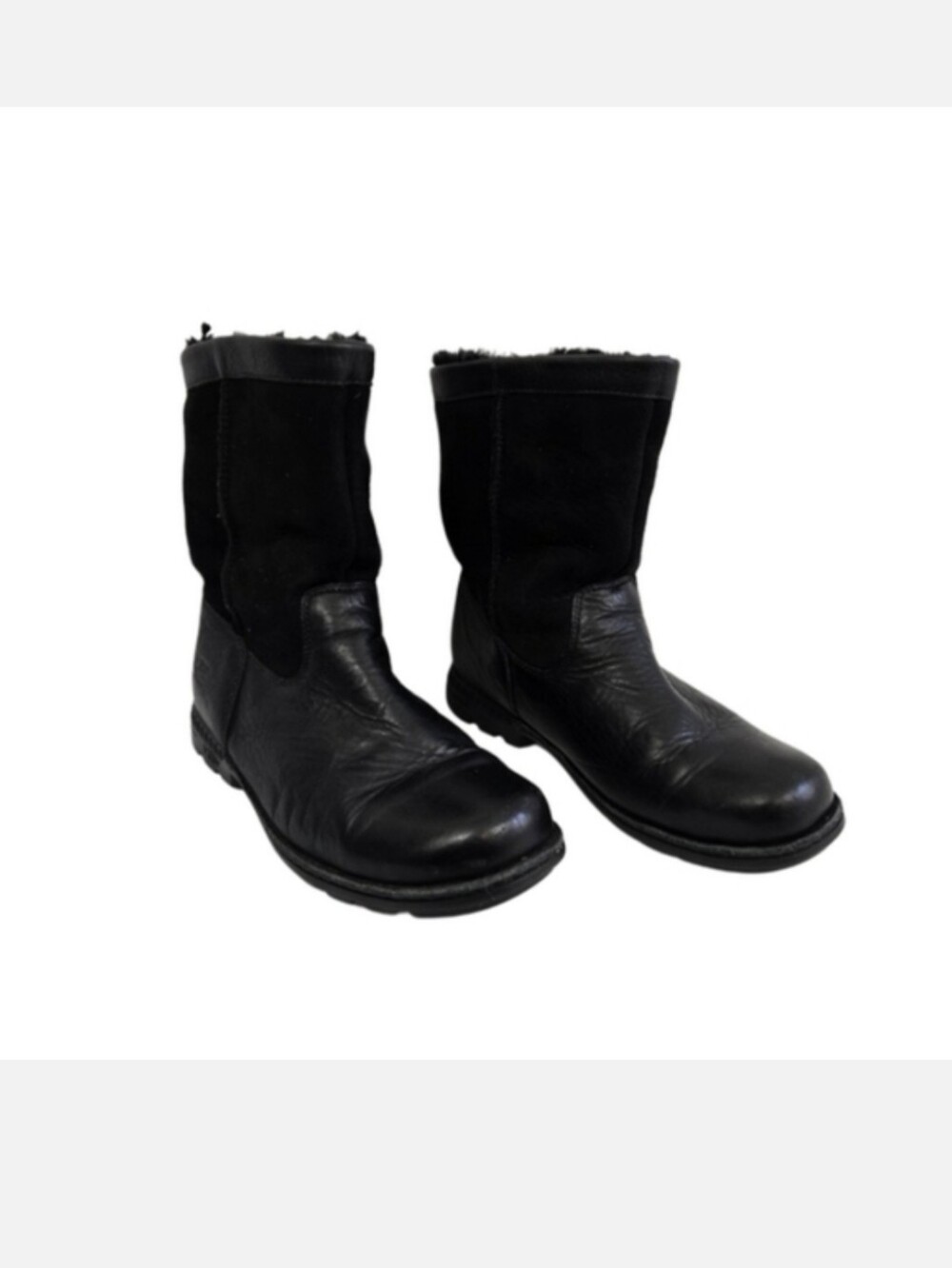 UGG Beacon Black Leather Boots